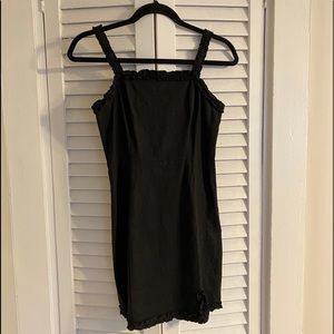 NWT Urban Outfitters Black Ruffle Mini Dress
